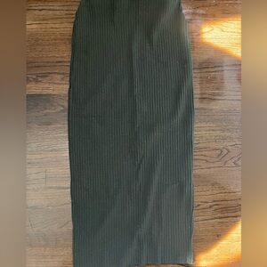 Green maxi skirt